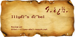 Illyés Ábel névjegykártya