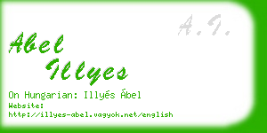 abel illyes business card