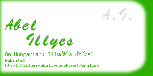 abel illyes business card